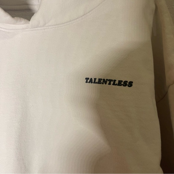 TALENTLESS White Cotton Sweatshirt - Picture 2 of 6